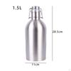 Beer Bottle Growler Making Easily Pour Double Layer Storage Leakproof Water