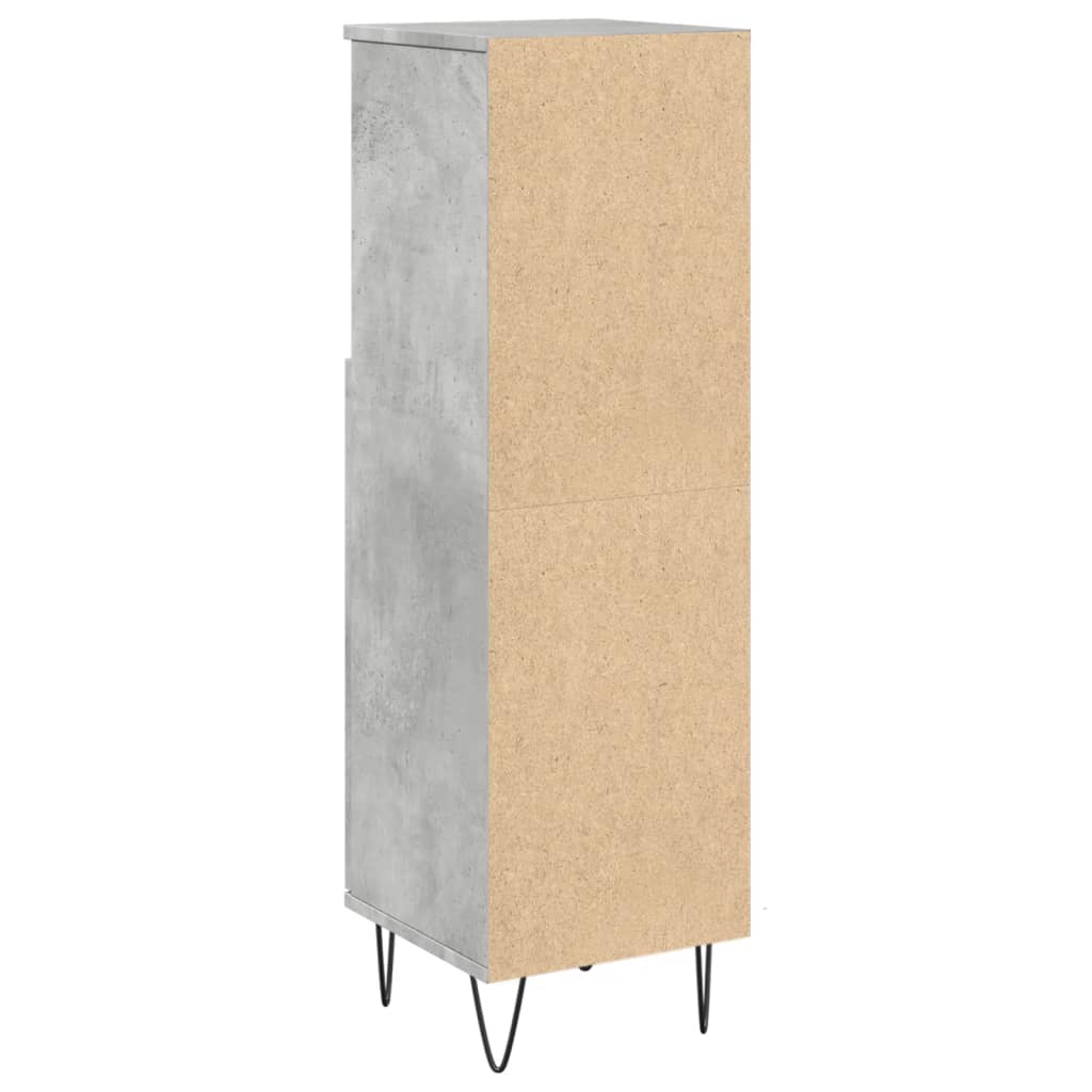Vidaxl Bathroom Cabinet, Concrete Grey, 30X30X100 Cm