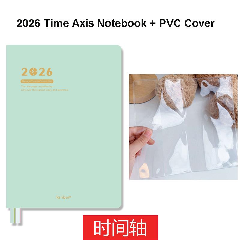 2026 Timeline Planner Notebook for Girls A5 PU Leather Minimalist Goal Tracker Weekly Plan Productivity Journal Writing