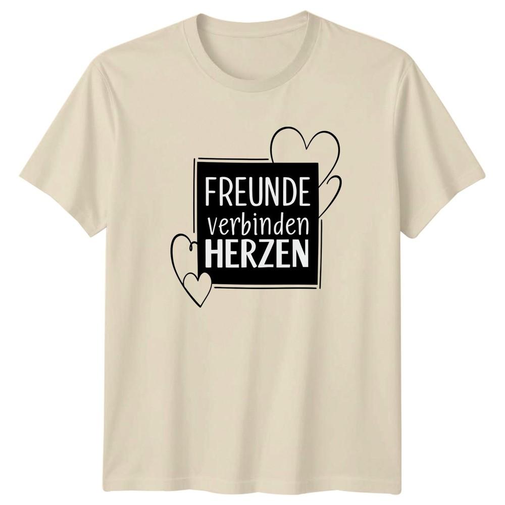 Freunde Verbinden Herzen TShirt GerUnisex Quote Friendship Gift For Him And Her