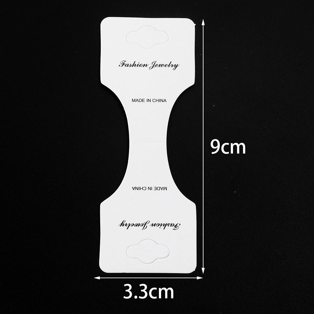 50 Stück Mehrform Weiß Schmuckverpackungskarte Faltkarte Für DIY Armband Halskette Ohrringe Display Handgemachte Verpackungskarte