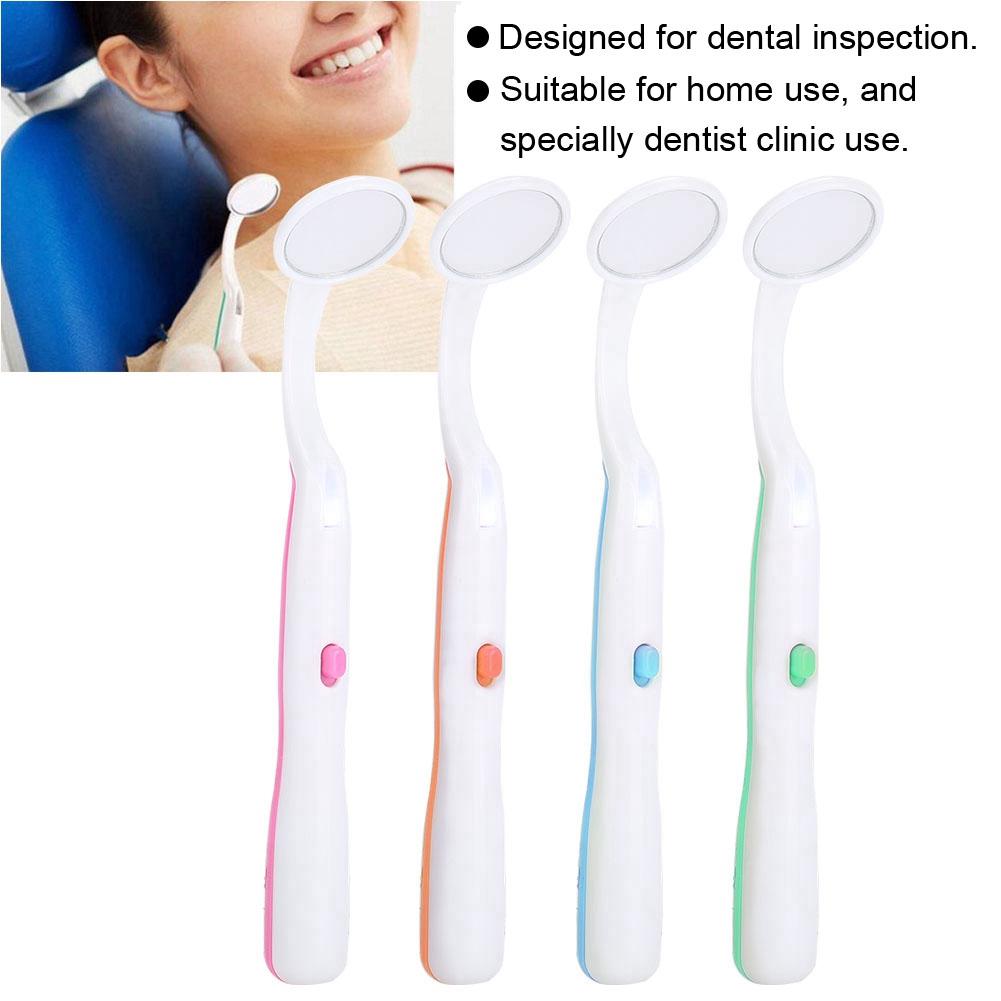 Professional Dentist Teeth Inspection Oral Mirror Dental Care Tool With LED Light