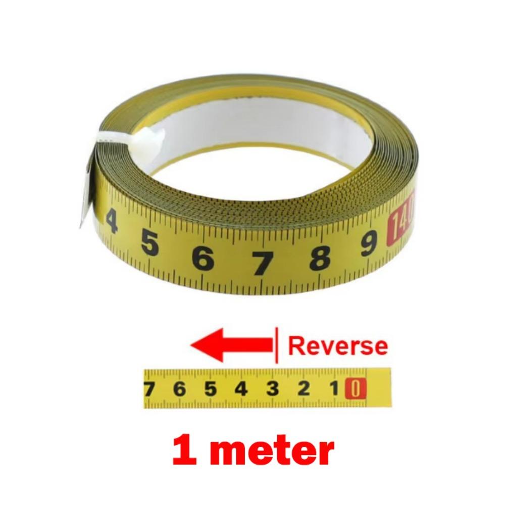 Rust-Proof Self-Adhesive Measuring Tape Steel Material Metric Scale Metal Tape Measure 1-5 Meters 13MM Width Miter Track Tape