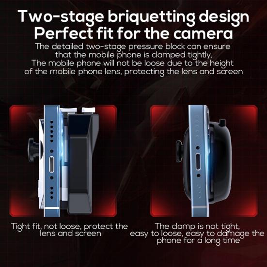 Joystick-Controller-Griff für Handyspiele, verzögerungsfrei, tragbar, wiederaufladbar, universeller Handy-Controller-Griff