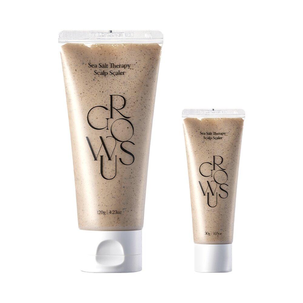 GROWUS Détartreur pour cuir chevelu Sea Salt Therapy, grand volume 250 g + 30 g (Cadeau spécial)