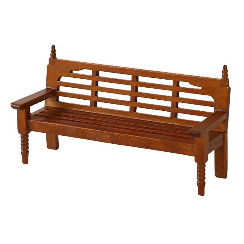 Doll House Cartoon Bench Ornaments Props Doll House Mini Wooden Ornaments Benches