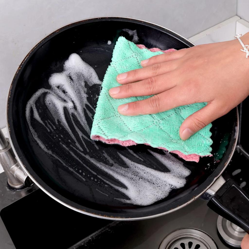 20PCS Of Cleaning Cloth Kitchen Cloth Dishwasher Towel Super Absorbent Coral Velvet Dishwasher Towel Ultra-Fine Fiber Cloth Mult
