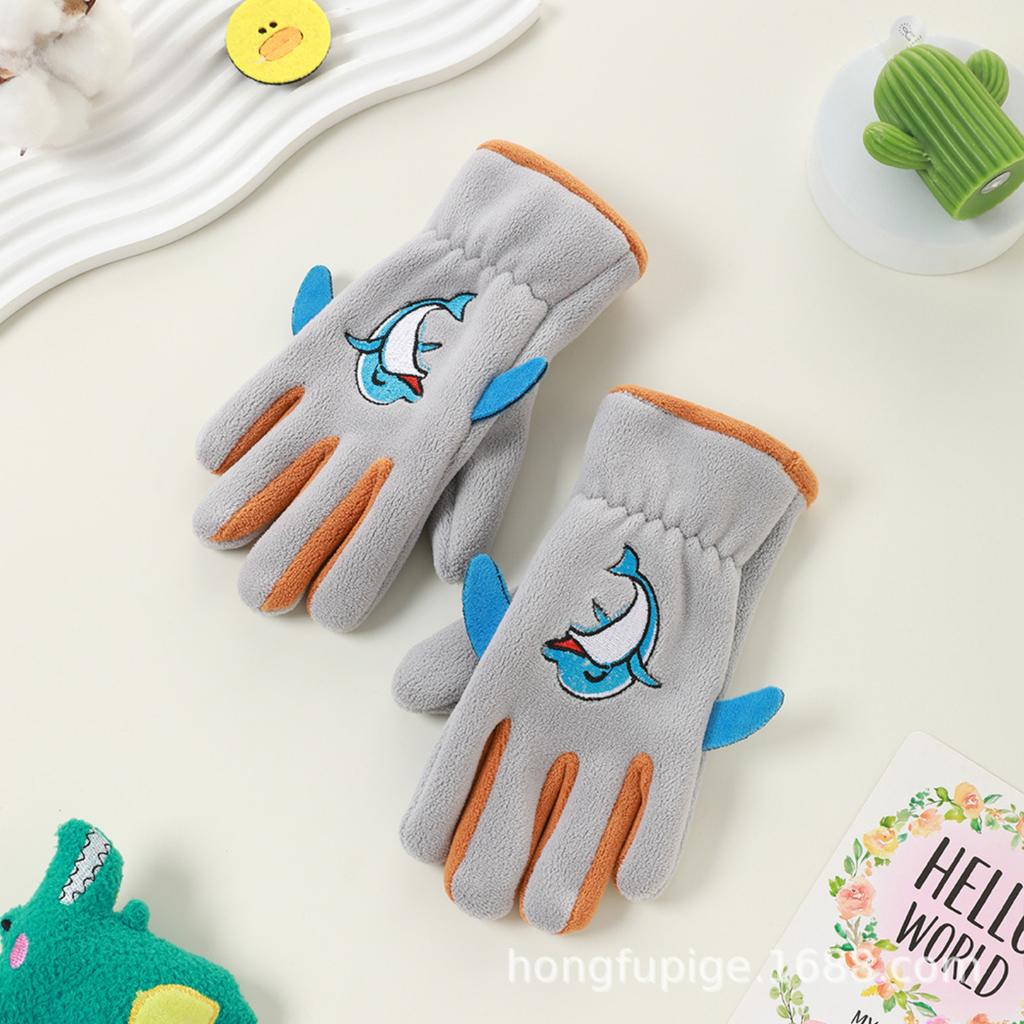 Children's Warm Gloves Plus Fleece Cold-proof Gloves