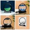 3D Sandscape Moving Sand Art Picture Quicksand Craft Round Glass Deep Sea Liquid Hourglass Flowing Sand Painting Home Decor Gift