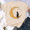 Tričko Funny Cat Print dámské anime streetwear komiksové tričko ženské anime manga oblečení