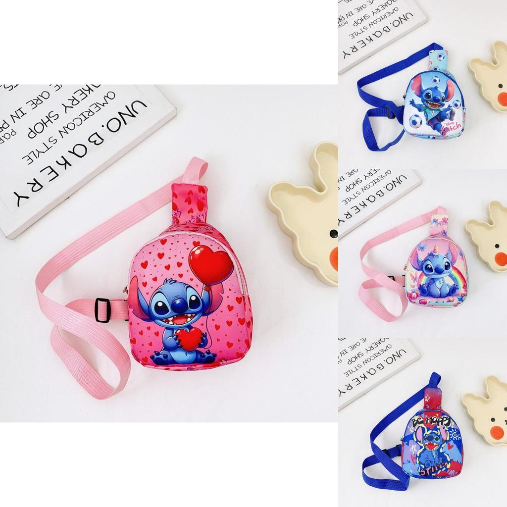 Lilo Stitch Kids Cartoon Mini Backpack With Polyester Fabric For Toddler Daily Use