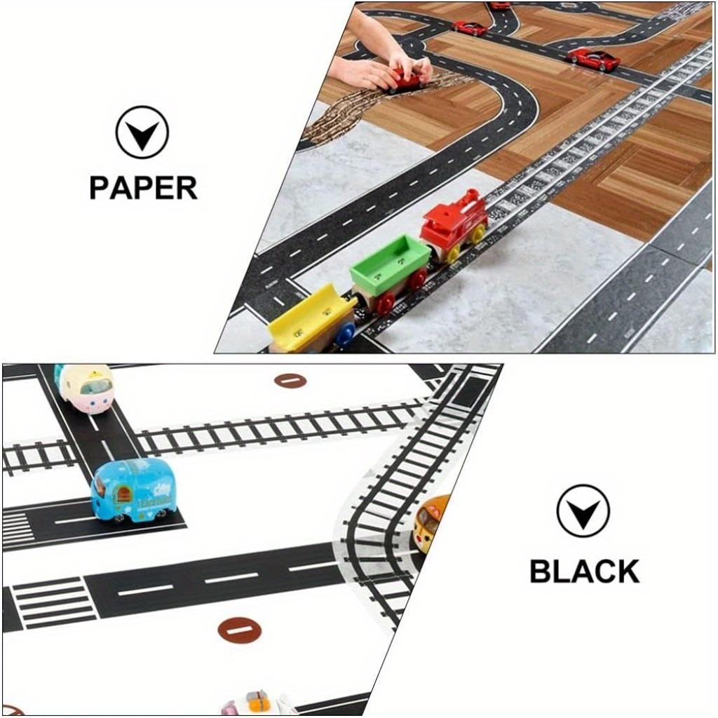"No-Mess" Versatile Black Road & Car Tape - Removable, No-Residue Adhesive for DIY Crafts, Gift Wrapping & Decorations, 196.85" X 1.9"