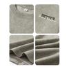 Autumn Letter Print Long-Sleeved T-Shirt Men'S American Retro Washed Sweater Loose Crew Neck Cotton Bottoming Shirt