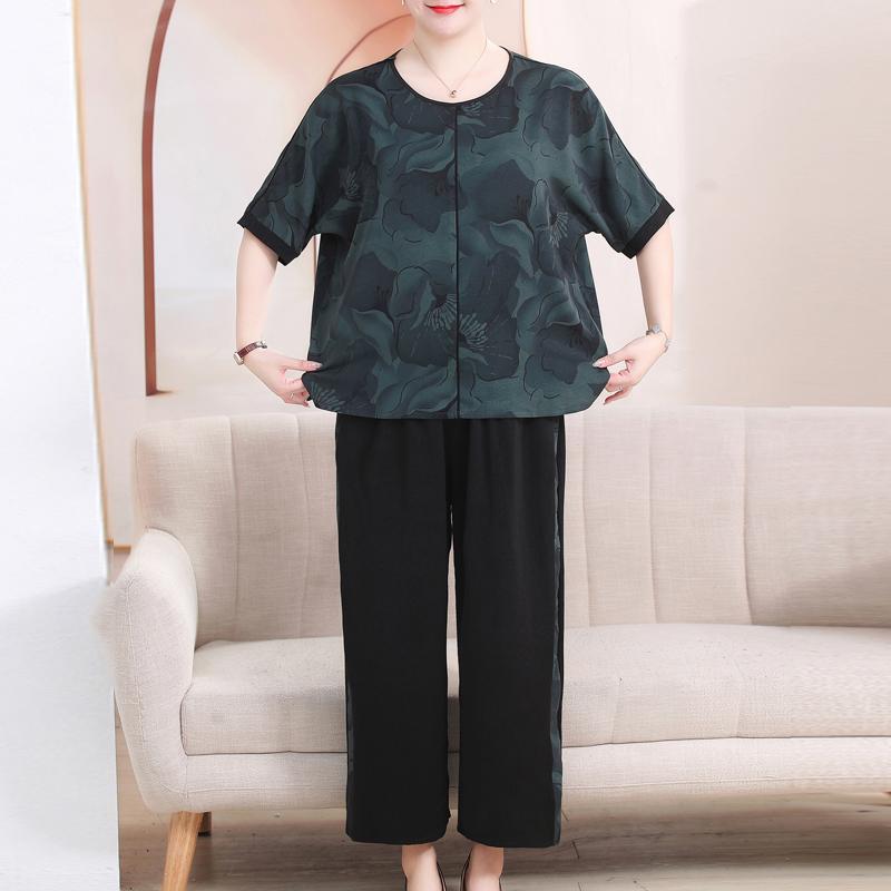 

Літні жіночі брючні комплекти великого розміру Повсякденні вільні елегантні жіночі комплекти Літній одяг 7XL