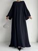 2025 New Middle Eastern Muslim Women's Simple Abaya Dress