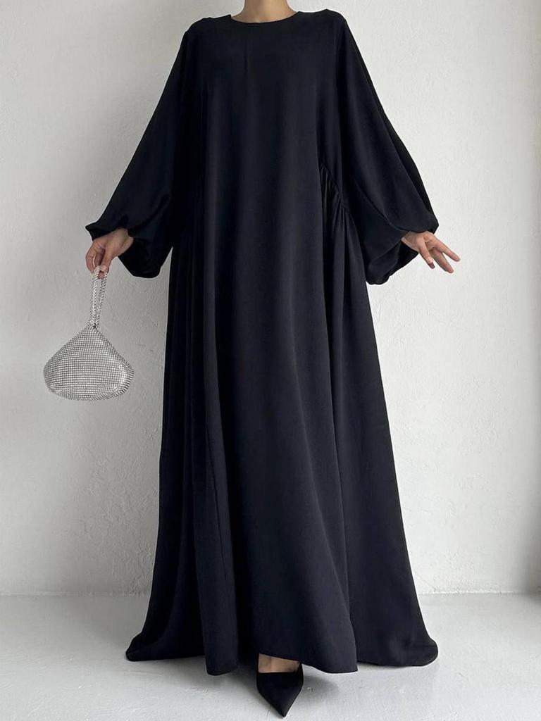 2025 New Middle Eastern Muslim Women's Simple Abaya Dress