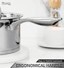 MICHELANGELO 304 Stainless Steel Soup Pot Set, Professional Three-layer Composite Pot Bottom, Suitable for All Stoves and Ovens