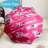 Custom Name Umbrella Pinkie Unicorn Journal Umbrella 8-Frame for Travel, Camping, Casual Lightweight Portable, Essential for Family Gifts