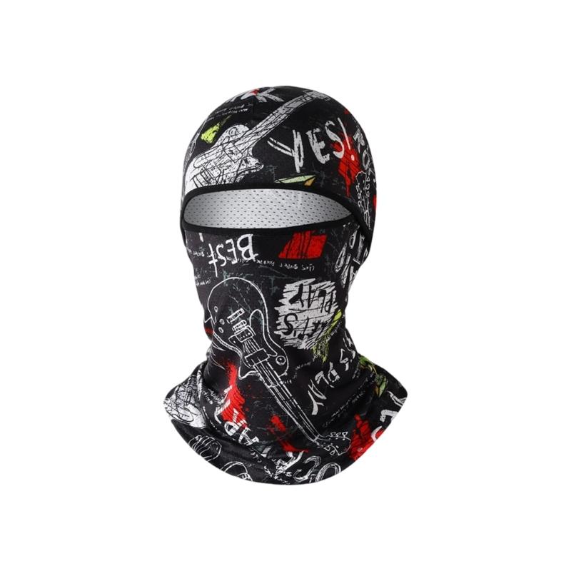 

Quick Dry Breathable Head Cover Elastic Ice Silk Fabric UV Blocking Designing for Summer Cycling Motorcycle Riding Use