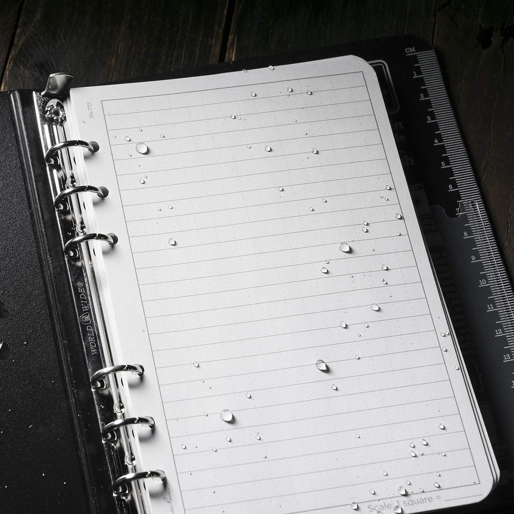 4 X Universal 100 Sheets Per Pack All-Weather Loose-Leaf Paper, 5/8" 7", 32# Gray, Pattern, (No. 772)