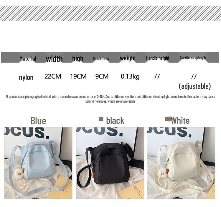 Nylon Fabric Shell Shoulder Bag: 2025 Casual, Waterproof, Large Capacity Crossbody for Women
