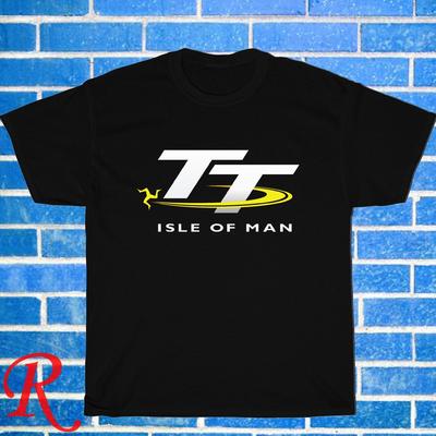 Nieuw!  Isle Of Man TT Racing Logo Zwart Grijs Marineblauw Maat S-5XL Unisex T-shirt