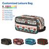 Custom All Over Print Cosmetic Pouch Multi Zipper Storage Makeup Bag Support OEM Custom Logo Bulk Order