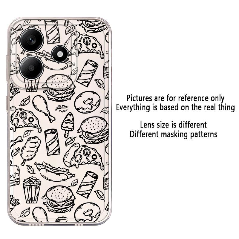 Gourmet Burger Case for Xiaomi Redmi Note 14 Pro Plus Note 13 10S 12S A4 13C 14C 11 12 11S 9 10 Soft Phone Cover