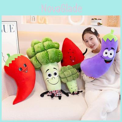 Cartoon Fruit Plush Toy Watermelon Soft Stuffed Doll For Kids Bedroom Decor