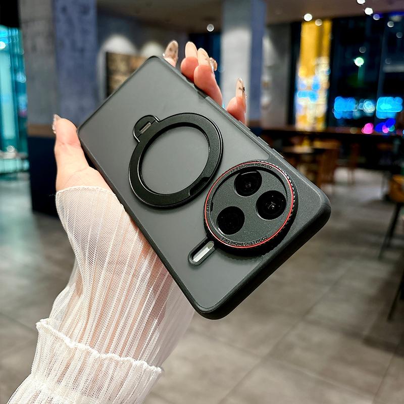 For Redmi K80 Pro TUP Material Lens Full Protection Bracket Magnetic Drop Resistant Phone Case CMDLKZJ