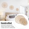 Wall Basket Decor 50cm 35cm 25cm Diameter 3D Design Handmade Round Rattan Woven Wall Ornament for Home
