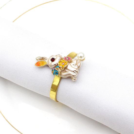Serviette Ring Attractive Long Lasting Reusable Easter Rabbit Napkin Towel Home Supplies