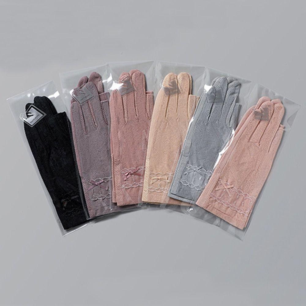 Fashion Summer Sunscreen Gloves UV Protection Breathable Sun Protection Gloves Thin Elastic Anti-UV Mittens Women Girls