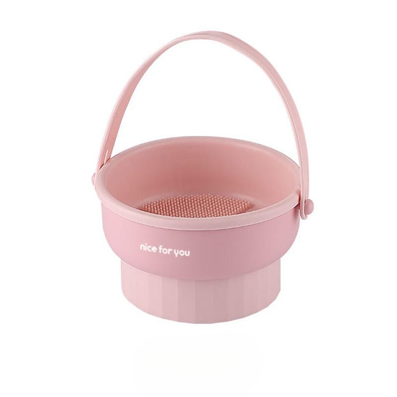 Makeup Brush Cleaning Box Silicone Beauty Egg Cleaning Magic Tool Set Beauty Washing Bowl Storage Box Powder Puff Drying Rack