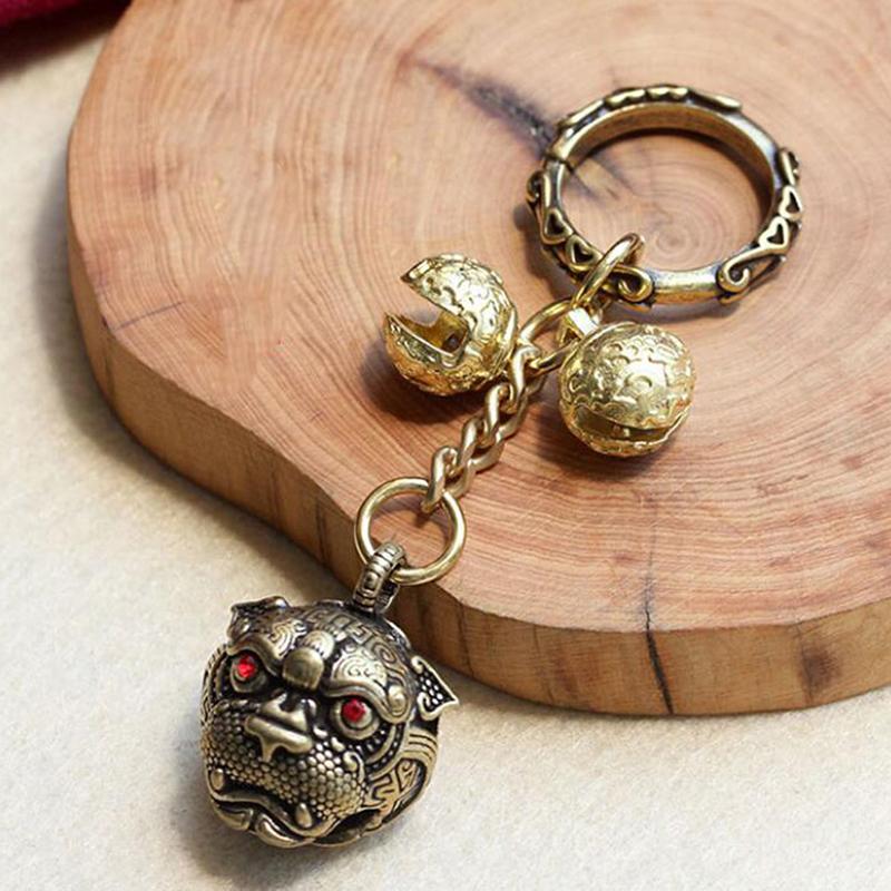 Kovové mosazné přívěsky na klíče Tiger Diy Závěsy Šperky Příslušenství Vintage figurky