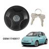 AC34-Car Fuel Filler Locking Tank Cap With Keys 1740017 Fits For Fiat 500/500C Ducato