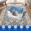 Foldable Cat Litter Box Oxford Cloth Waterproof Cat Litter Tray Semi Portable Enclosed High Side Foldable Litterbox Pet Supplies