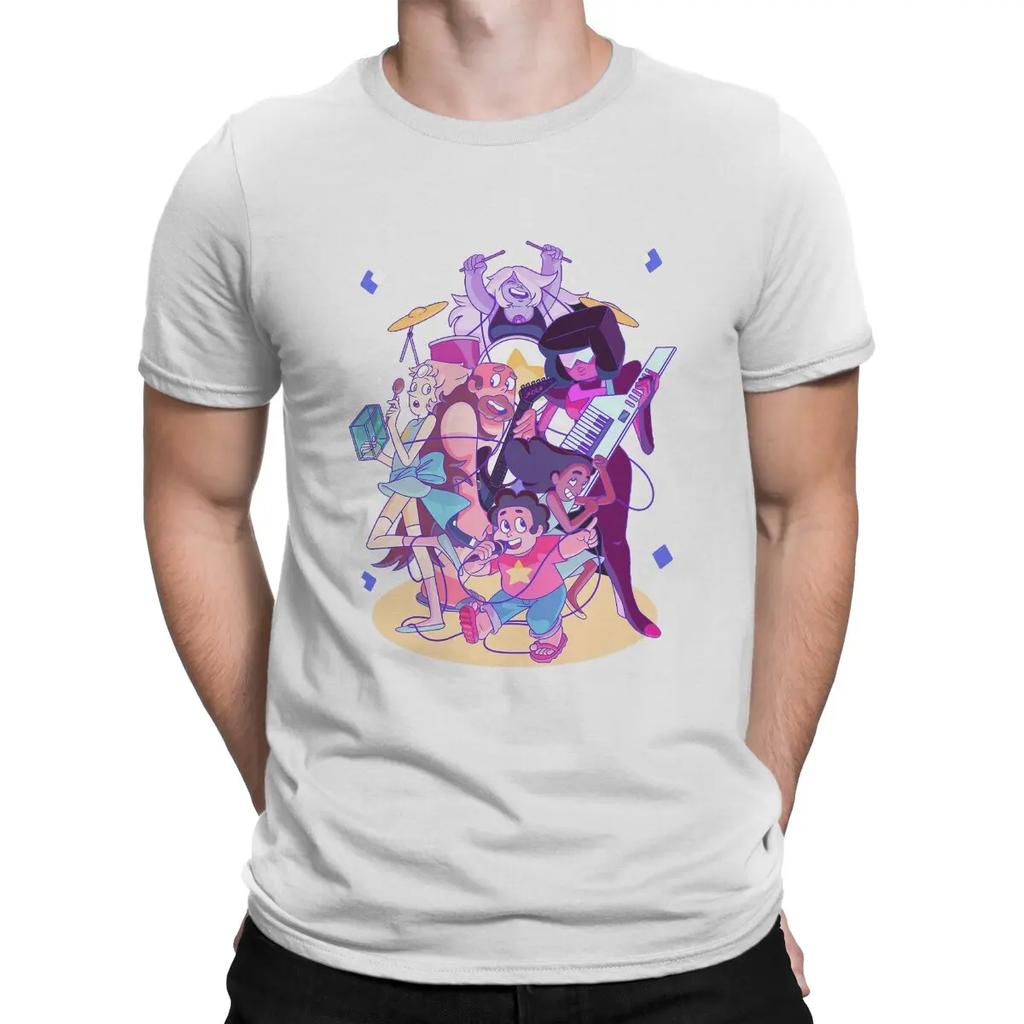 Steven's Song T Shirt Cotton Casual T-Shirt Steven Universe American Animated Crystal Short Sleeve Tops Birthday Gift Unisex