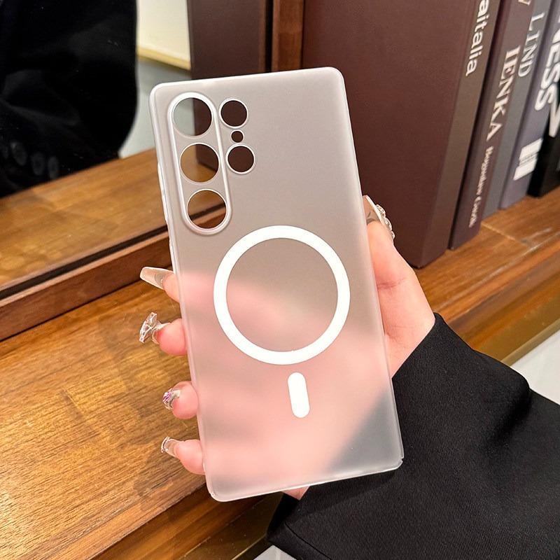 

for Magsafe Frosted Translucent Case for Samsung Galaxy S26 S25 Ultra S24 S23 S22 Plus Wireless Charging Hard PC Cover Galaxy S22 Ultra 5G