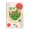 Kawaii Ramen Noodle Bowl Cute And Adorable Japanese Noodles Briansmith Metal Plaque Printed Kitchen Decoration Tin Sign Poster