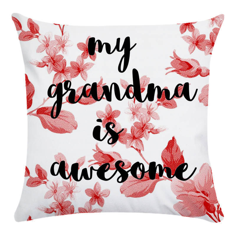 Creative Mother'S Day Letter Patterns Digital Printing Short Plush Pillow Covers For Car Sofa Office Cushion Cover Home Goods