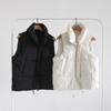 New Arrivals Open Run Women High Neck Padding Vest Black White