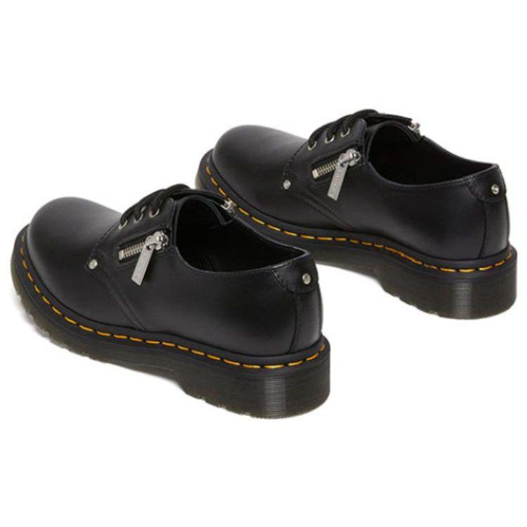 Dr. Martens 1461 Series Twin Side Zip Soft Leather Casual Shoes Women Shoes Black 27631001