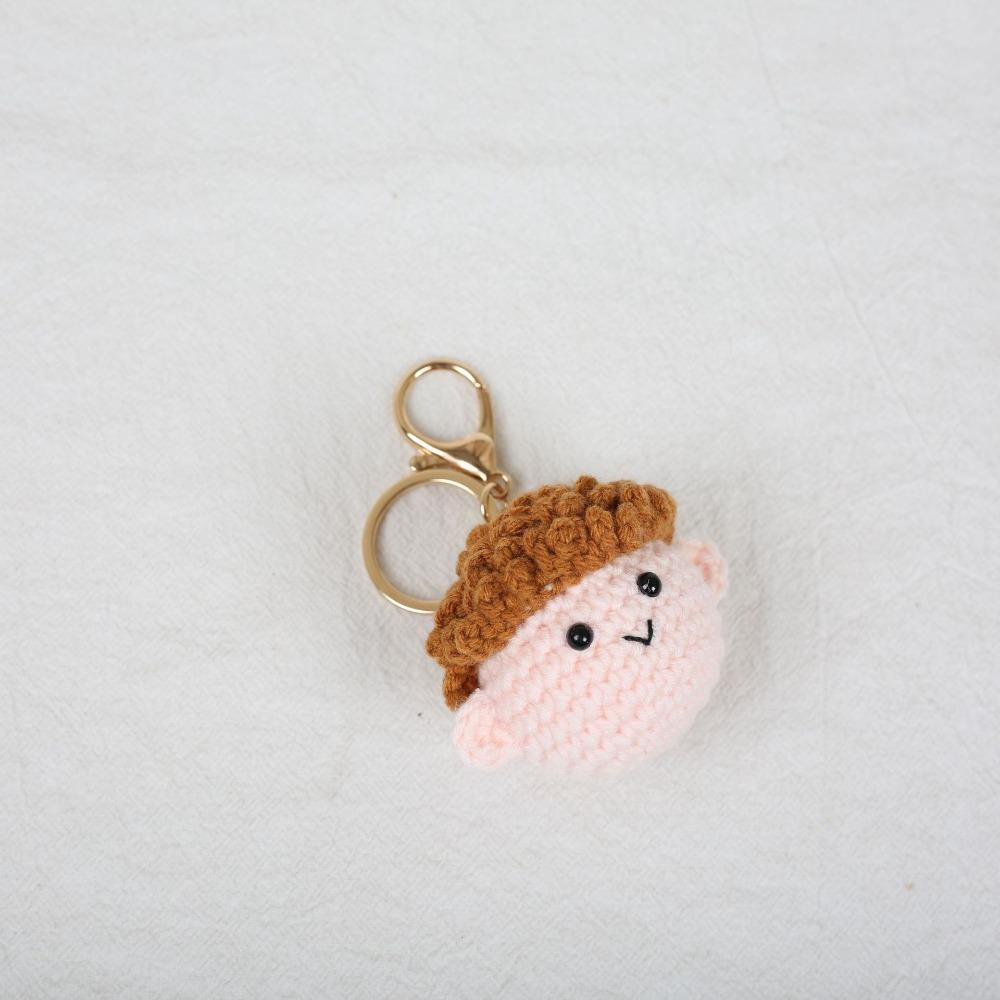 Gewebte Puppe Gestrickter Schlüsselanhänger Handgemacht Gestrickte Puppe Häkelpuppe Abschluss-Puppe für Studenten