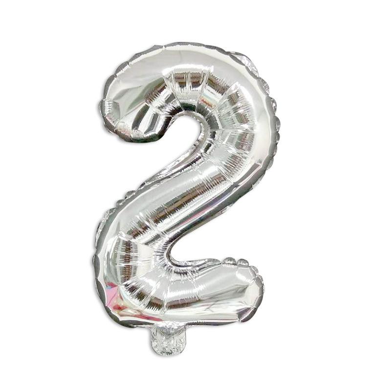 Thin Body 40-Inch Large Digital Aluminum Film Balloon 42-Inch Digital Balloon Birthday Party Decoration Helium Balloon Floating In The Air