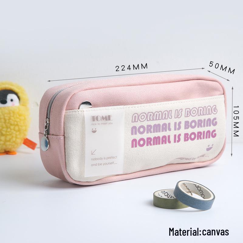TOME Multifunctional Double-Layer Large Capacity Pencil Case for Students 50 pens