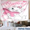 Custom Name Tapestry Marie Cat Tapestry, Unique Design Tapestry, Suitable for Bedroom,Livingroom, Playroom,Heartwarming Fan Holiday Gifts