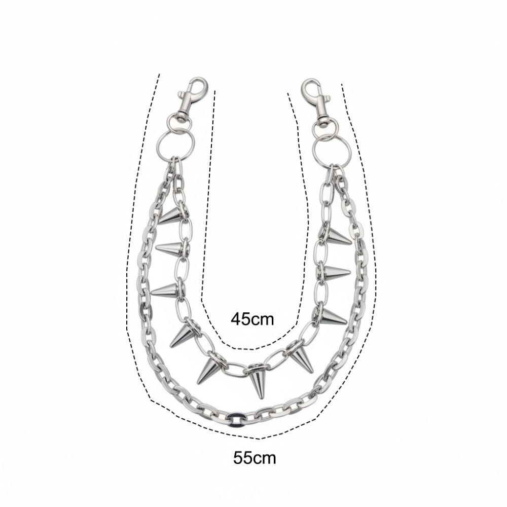 Hip-Hop Nieten Hosenkette Metall Hosenkette Mode Schlüsselanhänger Für Männer Frauen