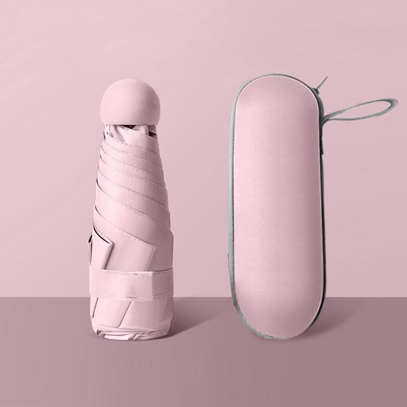 Umbrelă compactă de damă cu ștanțare aurie: Protecție UV, pliabil portabil, pentru soare și ploaie