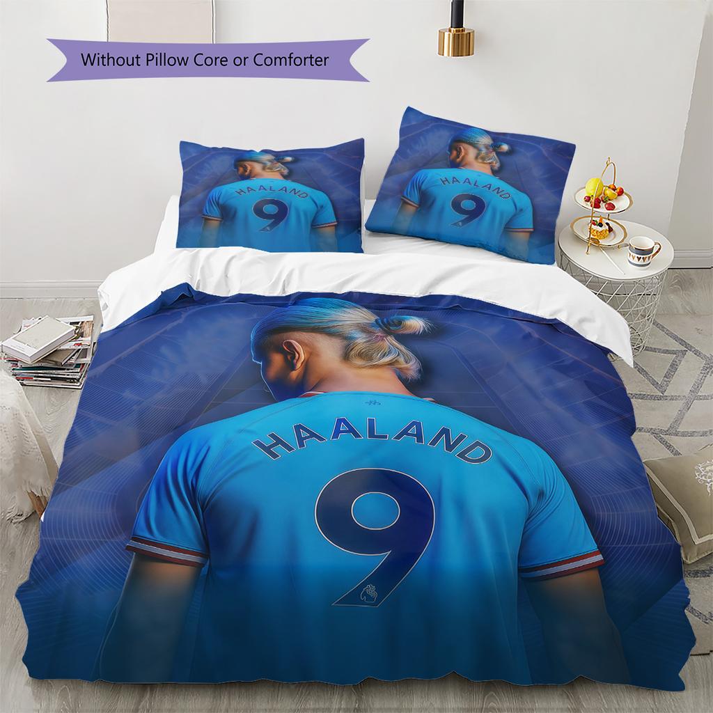 Set Copripiumino Trapuntato Modello Haaland Decorazione per la Casa Regalo (1 * copripiumino + 2 * federe senza imbottitura)